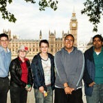 Dinesh (second from right) with co-delegates to the Government’s consultation for the adult autism strategy