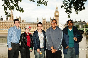 Dinesh (second from right) with co-delegates to the Government's consultation for the adult autism strategy