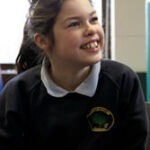 A pupil at closure-threatened Dorton House.