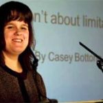 Casey Bottono, a young woman with hydrocephalus who is about to start university.