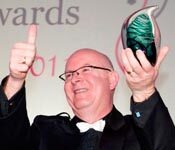 National awards for deaf communication Clark Denmark collects his 2011 Joseph Maitland Robinson Award for Outstanding Contribution.