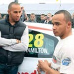 Nic Hamilton (right) with his brother Lewis.