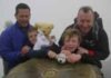 Teddy bear relay raises awareness of Smith-Magenis syndrome Genny and fund-raisers top one of the three peaks.