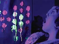 UV light gives colours an intensity which enables students to engage their senses.