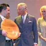 Graeme Croton (left) with The Prince of Wales and Prince’s Trust Ambassador Joanna Lumley.