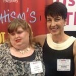 Anna Kennedy (right) with AGT singer Carly Ryan at the Autism Show.