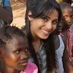 Actress Freida Pinto (centre) is an ambassador for the Because I am a Girl campaign.