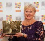 Lorraine with her Lifetime Achievement Award.