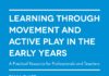 Learning Through Movement and Active Play in The Early Years the cover of 'learning through movement and active play in the early years', featuring cartoons of excercising children