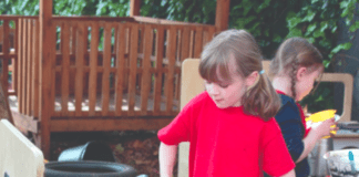 Heavy work in outdoor play