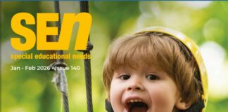 Issue 140 ● January February 2026 SEN Magazine issue 140 cover image showing a boy on a zip wire