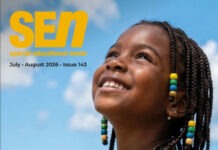 Issue 143 ● July August 2026 Cover of SEN Magazine issue 143, showing smiling Jamaican girl looking up to the sky.